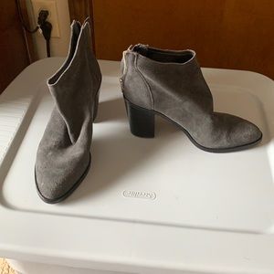 Dolce Vita gray suede heeled bootie